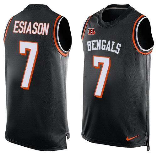 Nike Bengals #7 Boomer Esiason Black Team Color Men's Stitched NFL Limited Tank Top Jersey - Click Image to Close